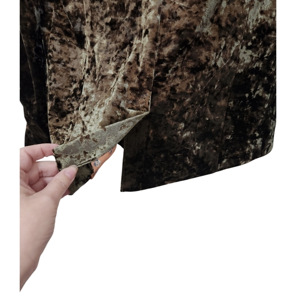 SANCTUARY by ANTHROPOLOGIE Green Blazer with Velvet Texture & Floral  SZ Small - Picture 6 of 16